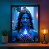 Glowitt Krishna Ji God Led Photo Frame 8x12 Inch – Religious Led Wall Frame with Adapter | Unbreakable Acrylic | Hindu God Wall Art | Diwali Gift, Home Decor, Puja Room