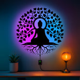 Buddha Tree Wall Hanging – Premium Acrylic Meditation Art for Home & Living Room Decor