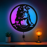 Glowitt Smart Neon Wall Lamp – Adiyogi-Inspired 3D Decor with App Control & Music Sync for Living Room | Bedroom | Gifts | Wall Hangings for Home Decoration | Modern Decor Items (12 X 12)