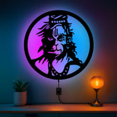Glowitt Smart Neon Wall Lamp – Hanuman Ji-Inspired 3D Decor with App Control & Music Sync for Living Room | Bedroom | Gifts | Wall Hangings for Home Decoration | Modern Decor Items (12 X 12)
