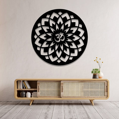 Om Wall Hanging – Premium Acrylic Meditation Art for Home & Living Room Decor