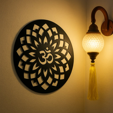 Om Wall Hanging – Premium Acrylic Meditation Art for Home & Living Room Decor