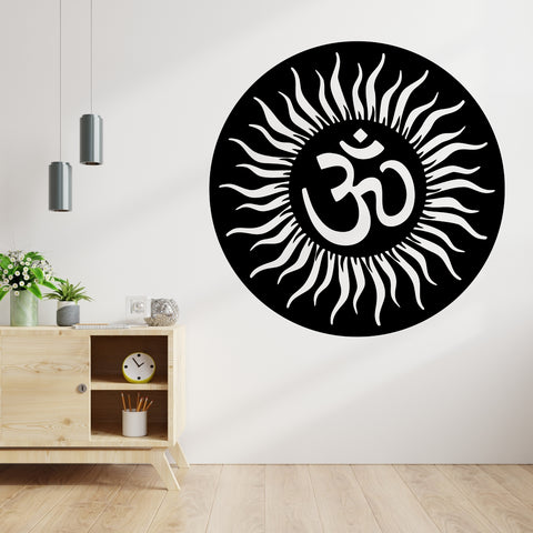 Om Wall Hanging – Premium Acrylic Meditation Art for Home & Living Room Decor