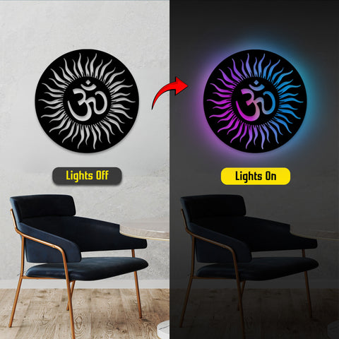 Om Wall Hanging – Premium Acrylic Meditation Art for Home & Living Room Decor
