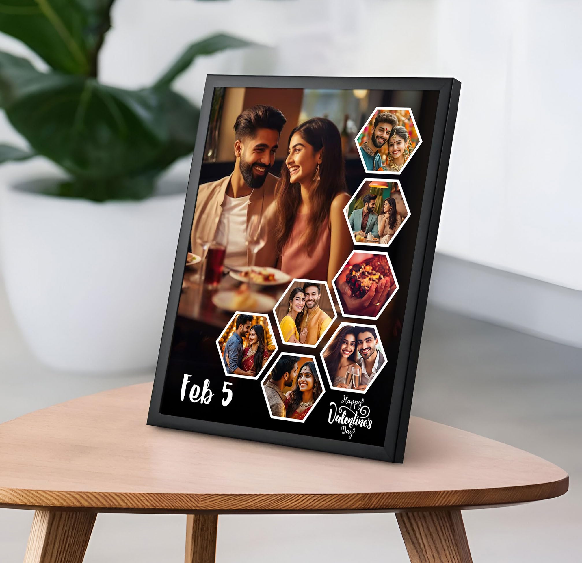 Glowitt Personalized Led Photo Frame - 4K UV Printed Led Photo Frame | Diwali Gift, Valentine Wedding Birthday Gift for Couple, Wife, Husband & Parents (Eternal Bliss, A4 (9 x 13))