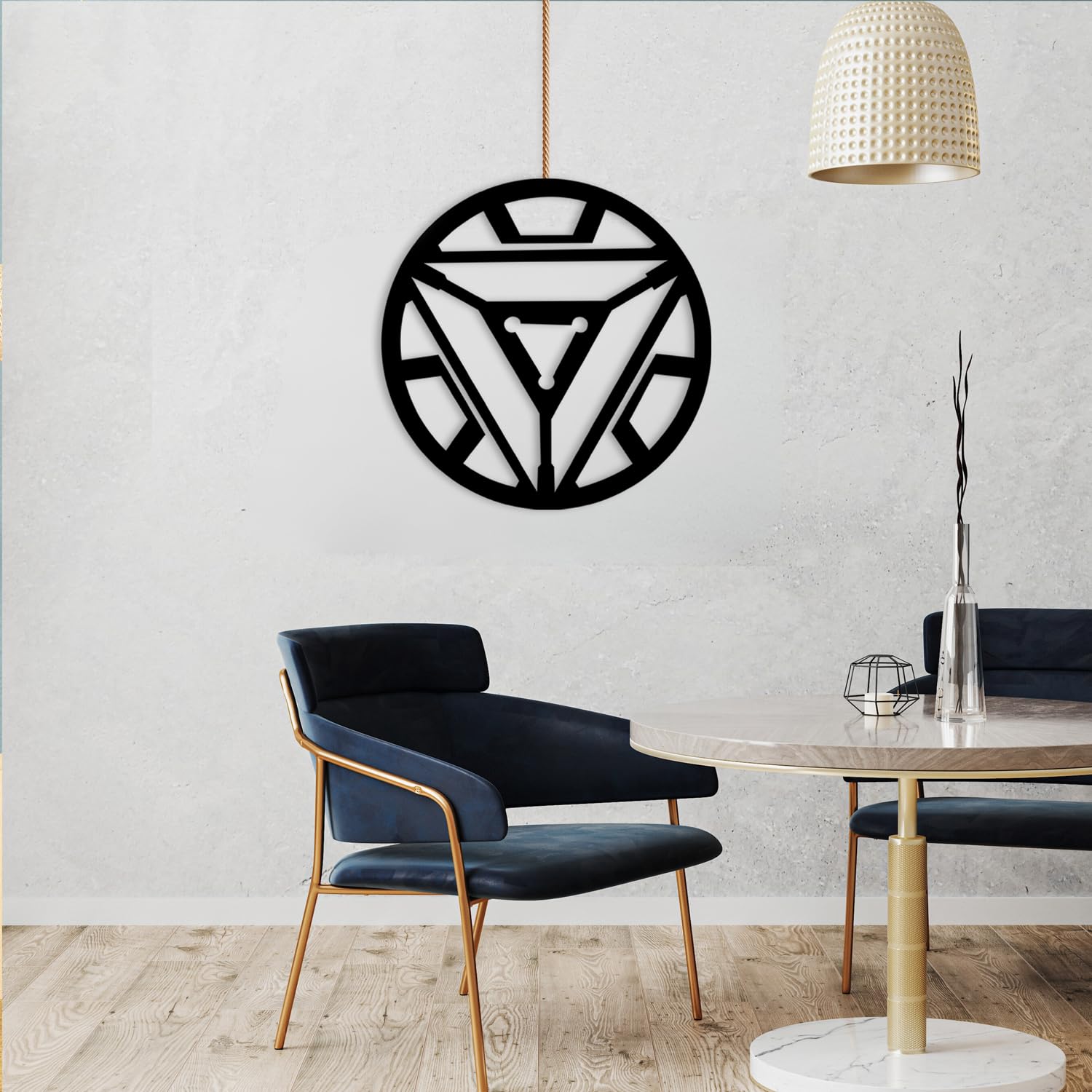 Glowitt Smart Neon Wall Lamp – Arc Reactor-Inspired 3D Decor with App Control & Music Sync for Living Room | Bedroom | Gifts | Wall Hangings for Home Decoration | Modern Decor Items (12 X 12)