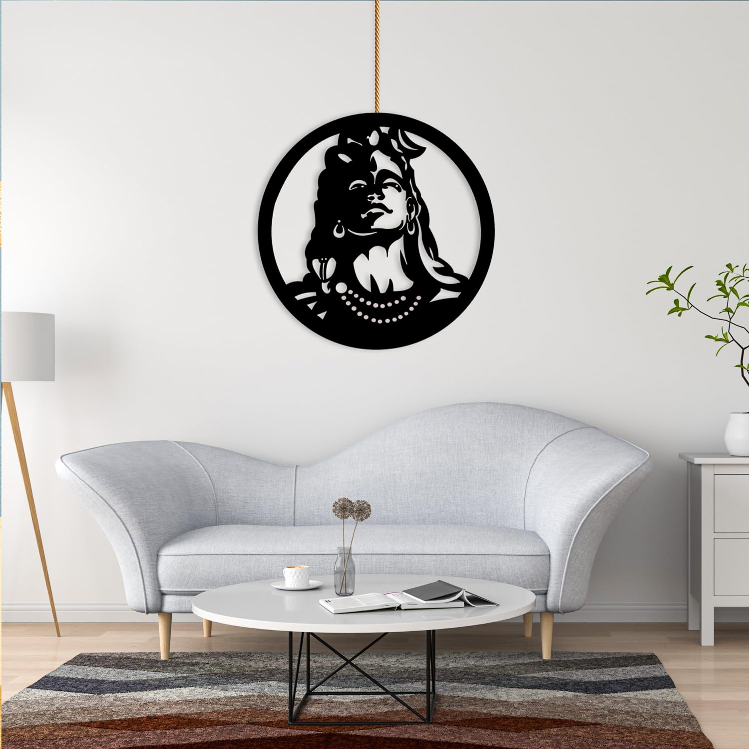 Glowitt Smart Neon Wall Lamp – Adiyogi-Inspired 3D Decor with App Control & Music Sync for Living Room | Bedroom | Gifts | Wall Hangings for Home Decoration | Modern Decor Items (12 X 12)