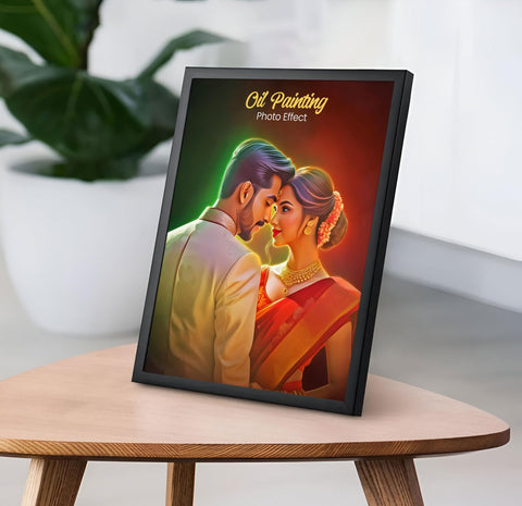 Glowitt Personalized Led Photo Frame - 4K UV Printed Led Photo Frame | Diwali Gift, Valentine Wedding Birthday Gift for Couple, Wife, Husband & Parents (Eternal Bliss, A4 (9 x 13))