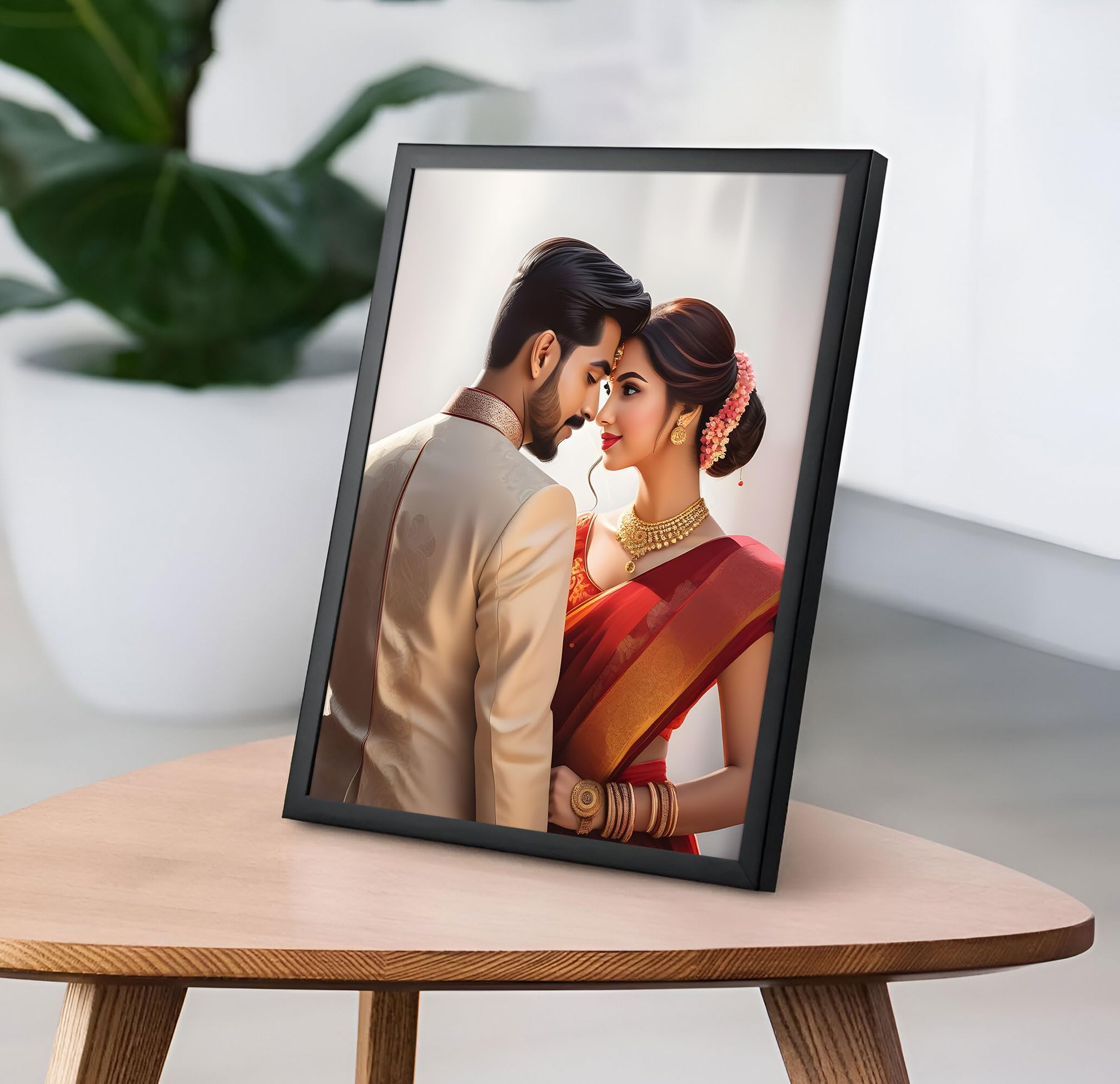 Glowitt Personalized Led Photo Frame - 4K UV Printed Led Photo Frame | Diwali Gift, Valentine Wedding Birthday Gift for Couple, Wife, Husband & Parents (Eternal Bliss, A4 (9 x 13))