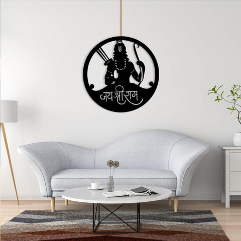 Glowitt Smart Neon Wall Lamp – Jai Shree Ram-Inspired 3D Decor with App Control & Music Sync for Living Room | Bedroom | Gifts | Wall Hangings for Home Decoration | Modern Decor Items (12 X 12)