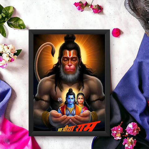 Glowitt Shri Ram God Led Photo Frame 8x12 Inch – Religious Led Wall Frame with Adapter | Unbreakable Acrylic | Hindu God Wall Art | Diwali Gift, Home Decor, Puja Room