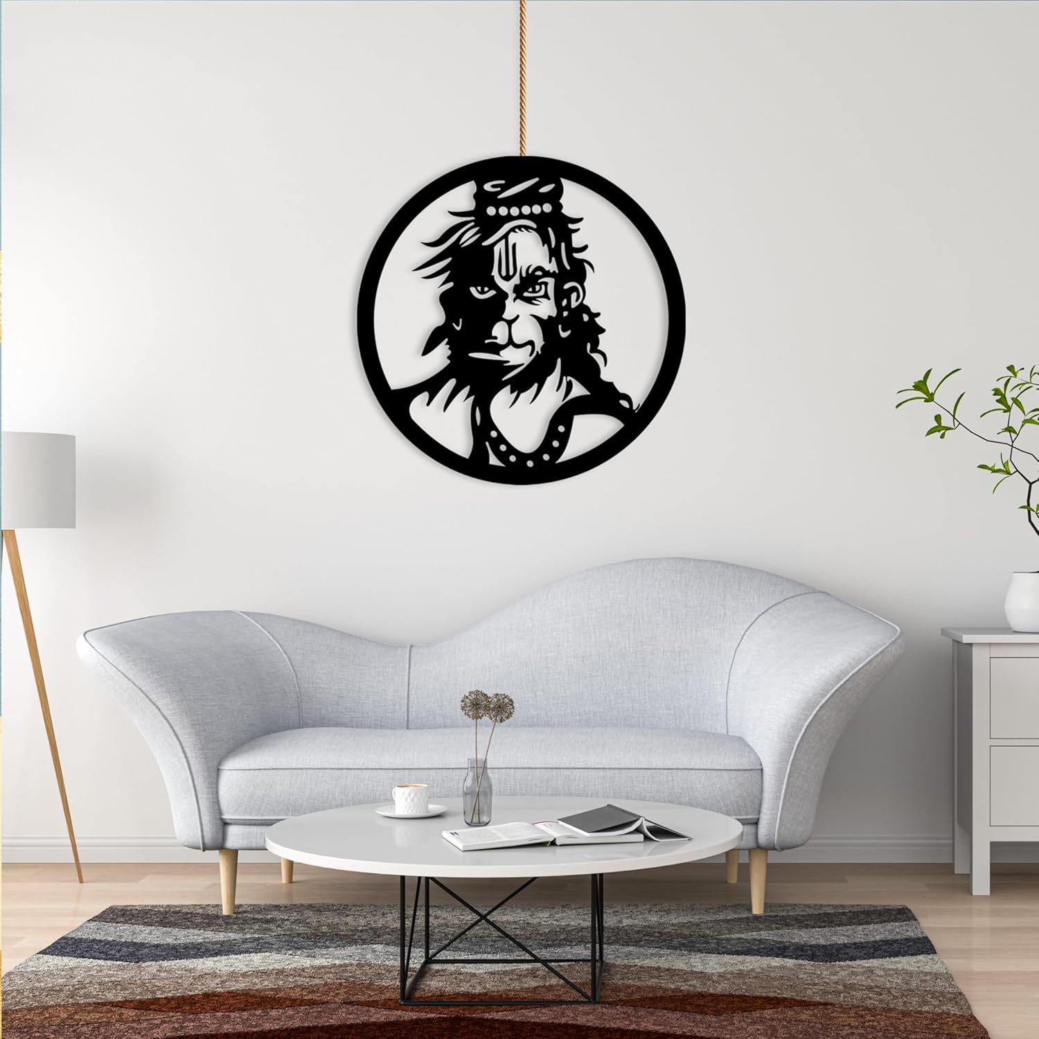Glowitt Smart Neon Wall Lamp – Hanuman Ji-Inspired 3D Decor with App Control & Music Sync for Living Room | Bedroom | Gifts | Wall Hangings for Home Decoration | Modern Decor Items (12 X 12)