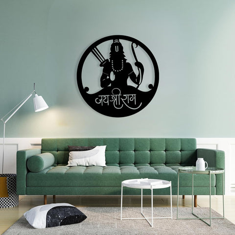 Glowitt Smart Neon Wall Lamp – Jai Shree Ram-Inspired 3D Decor with App Control & Music Sync for Living Room | Bedroom | Gifts | Wall Hangings for Home Decoration | Modern Decor Items (12 X 12)