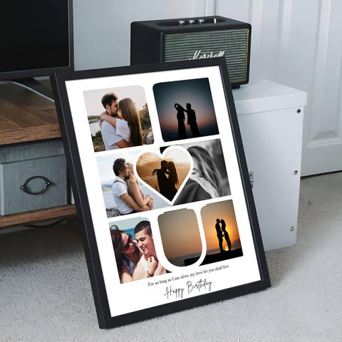 Glowitt Personalized Led Photo Frame - 4K UV Printed Led Photo Frame | Diwali Gift, Valentine Wedding Birthday Gift for Couple, Wife, Husband & Parents (Eternal Bliss, A4 (9 x 13))