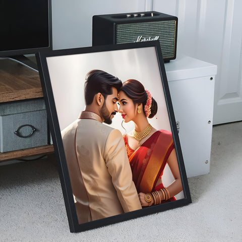 Glowitt Personalized Led Photo Frame - 4K UV Printed Led Photo Frame | Diwali Gift, Valentine Wedding Birthday Gift for Couple, Wife, Husband & Parents (Eternal Bliss, A4 (9 x 13))