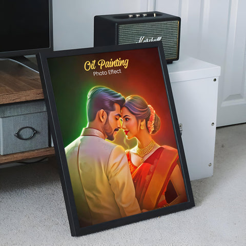 Glowitt Personalized Led Photo Frame - 4K UV Printed Led Photo Frame | Diwali Gift, Valentine Wedding Birthday Gift for Couple, Wife, Husband & Parents (Eternal Bliss, A4 (9 x 13))