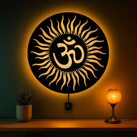 Om Wall Hanging – Premium Acrylic Meditation Art for Home & Living Room Decor