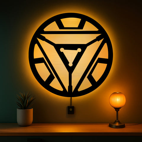 Glowitt Smart Neon Wall Lamp – Arc Reactor-Inspired 3D Decor with App Control & Music Sync for Living Room | Bedroom | Gifts | Wall Hangings for Home Decoration | Modern Decor Items (12 X 12)