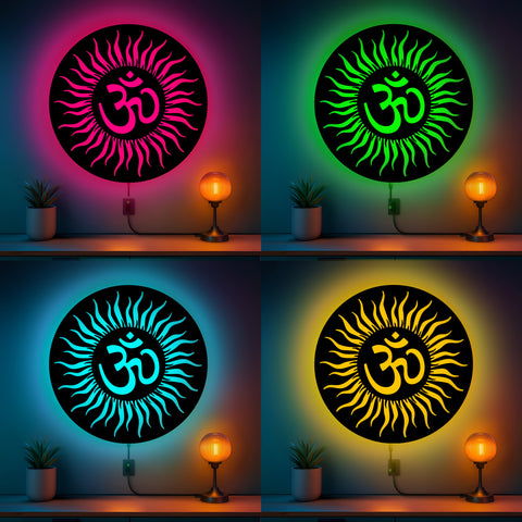 Om Wall Hanging – Premium Acrylic Meditation Art for Home & Living Room Decor