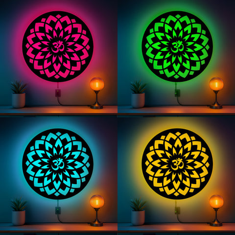 Om Wall Hanging – Premium Acrylic Meditation Art for Home & Living Room Decor