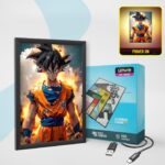 Fire Goku LED Photo Frame / Lightbox Poster For Walls Or Tabletops